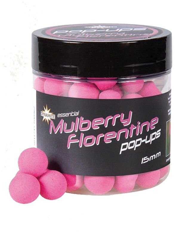 Dynamite Baits Fluro Pop Up Mulberry Florentine 15mm 80gr