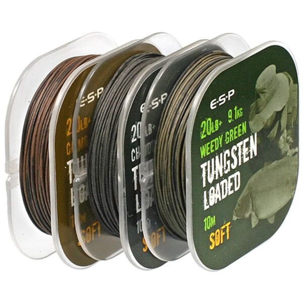 ESP Tungsten Loaded Coated Braid Soft 20lb 9.1kg  Weedy Green - Imagen 4