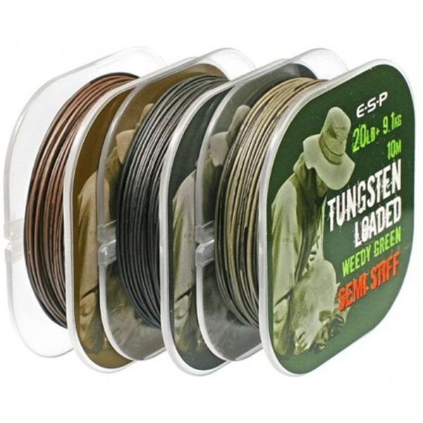 ESP Tungsten Loaded Coated Braid Soft 20lb 9.1kg  Weedy Green - Imagen 5