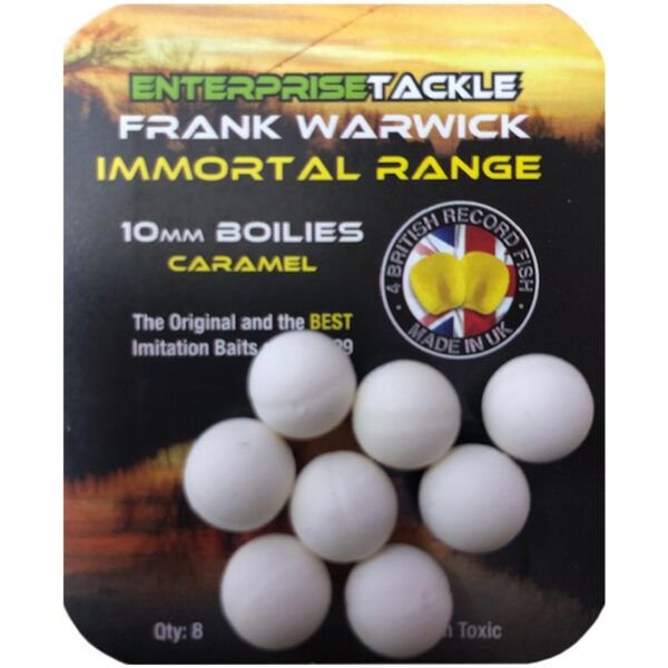 Enterprise Tackle Inmortal Range Boilie Blanco Sabor Caramelo 10mm