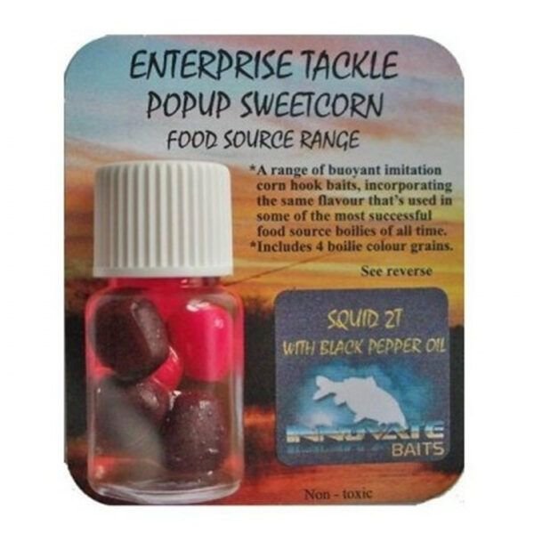 Enterprise Tackle Pop Up Sweetcorn Innovate Baits (Squid 2T & Black Pepper Oil)