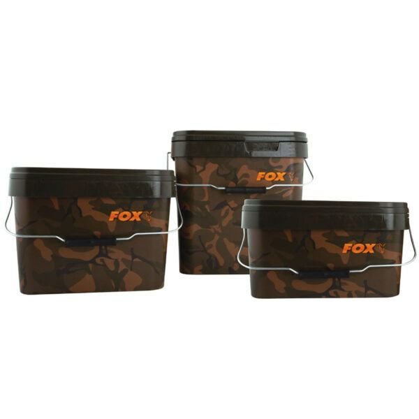 Fox Camo Square Carp Buckets 10 Ltr