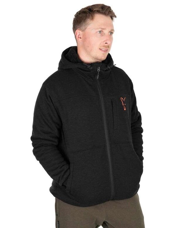 Fox Collection Sherpa Jacket Black & Orange (Size 2XL) - Imagen 2