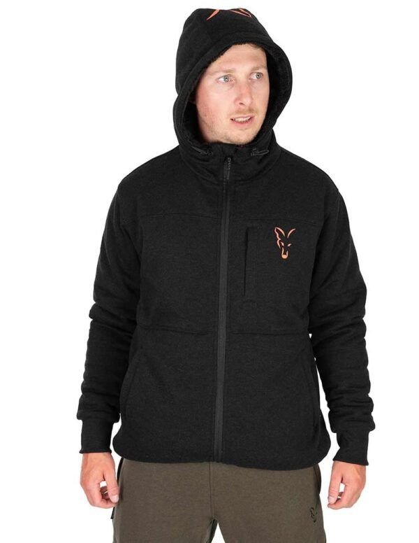 Fox Collection Sherpa Jacket Black & Orange (Size 2XL) - Imagen 3