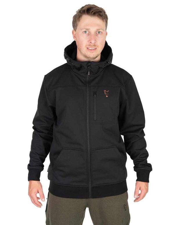 Fox Collection Soft Shell Jacket Black/Orange (Size 2XL)