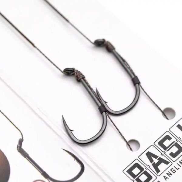 Korda Basix Ready Tied Hair Rigs Wide Gape Size 6 18lb - Imagen 4