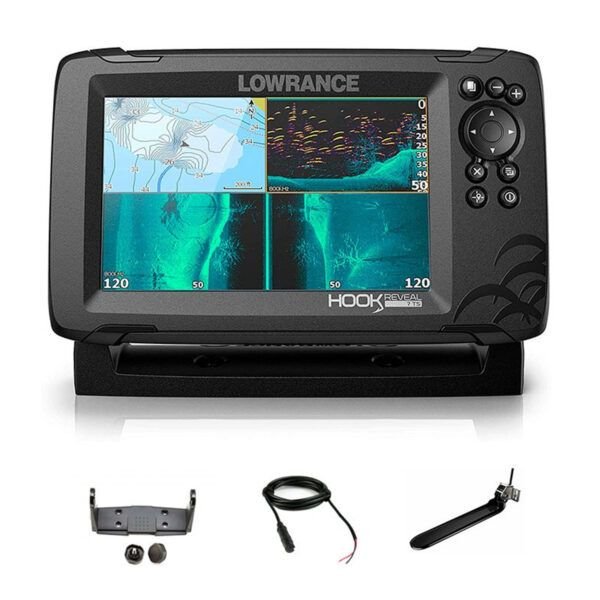 Lowrance HOOK Reveal 7 TripleShot Con CHIRP, SideScan, DownScan & Mapa Base