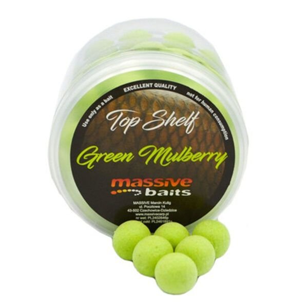 Massive Baits Pop-Ups Green Mulberry 14mm 200ml - Imagen 2