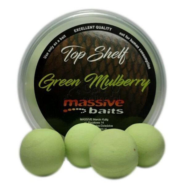 Massive Baits Pop-Ups Green Mulberry 14mm 200ml - Imagen 3