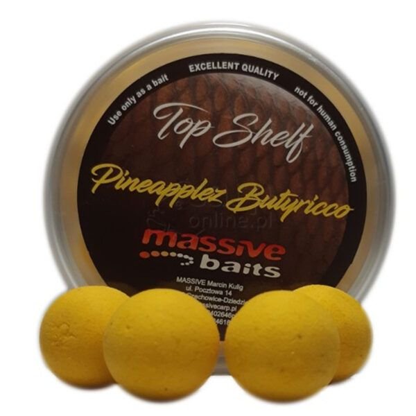 Massive Baits Pop-Ups Pineapplez Butyricco 14mm 200ml - Imagen 3