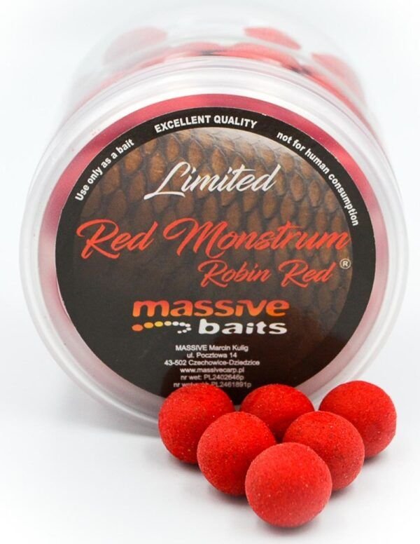 Massive Baits Pop Ups Red Monstrum Robin Red 18mm 200gr - Imagen 2