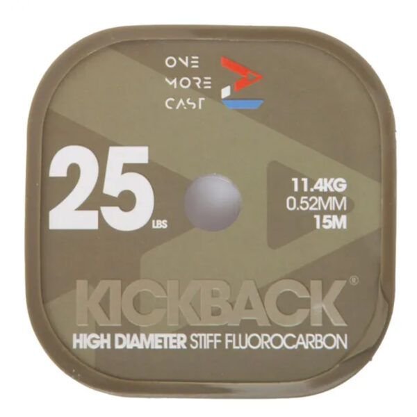 One More Cast Kickback High Diameter Stiff Flourocarbon 25lb 0.52mm 15m