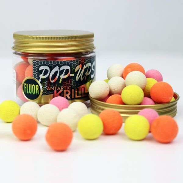 Pro Elite Baits Antartic Krill Gold Fluor Pop Ups 14mm 50gr - Imagen 2