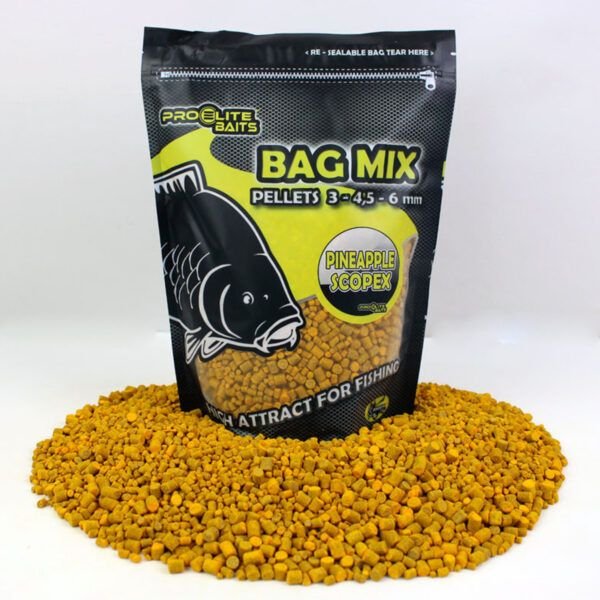 Pro Elite Baits Pellets Mix Pineapple & Scopex 3/4,5/6mm 800gr - Imagen 3