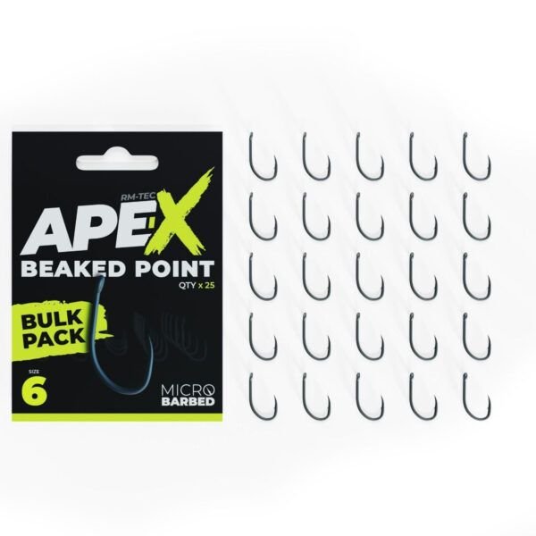 RidgeMonkey Ape-X Beaked Point Barbed Bulk Pack Size 4 (25 anzuelos por paquete) - Imagen 5