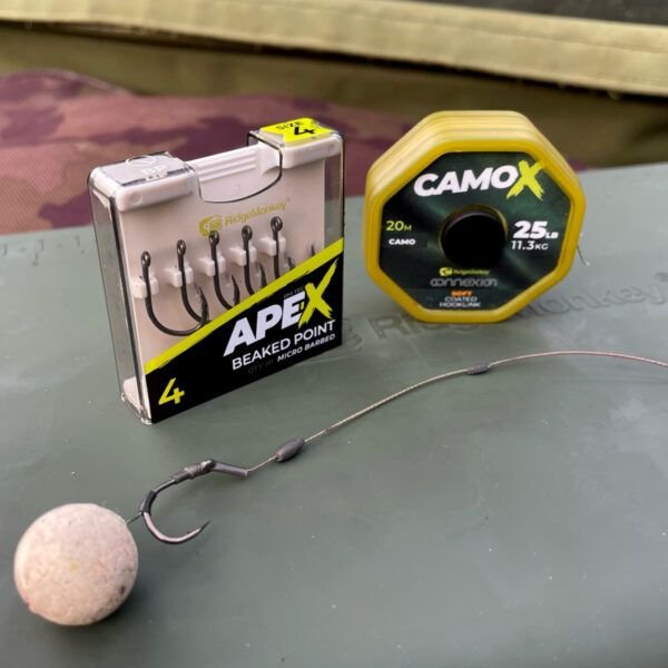 RidgeMonkey Connexion CamoX Soft Coated Hooklink 25lb - Imagen 7