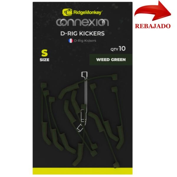 RidgeMonkey Connexion D-Rig Kickers Small Weed Green - Imagen 3