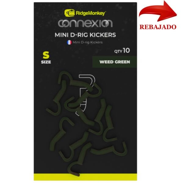 RidgeMonkey Connexion Mini D-Rig Kickers Small Weed Green - Imagen 3