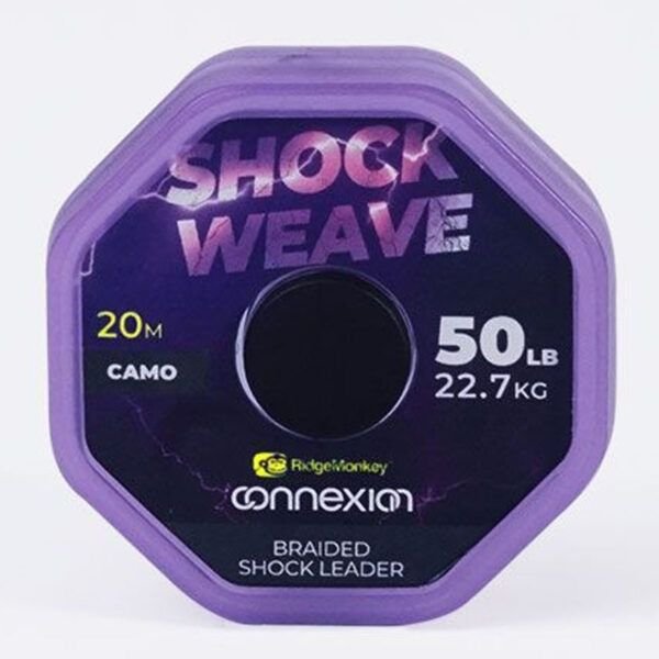 RidgeMonkey Connexion Shock Weave Braided Shock Leader 50lb - Imagen 2