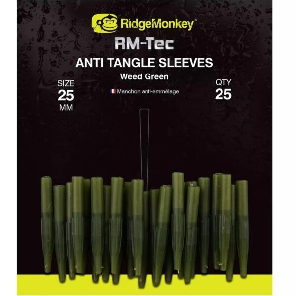 RidgeMonkey RM-Tec Anti Tangle Sleeves Organic Brown Long - Imagen 5