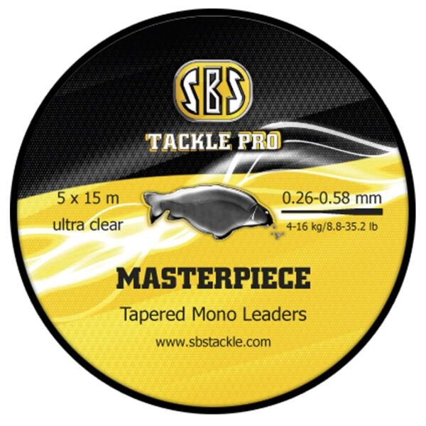 SBS Masterpiece Tapered Mono Leaders 5x Ultra-Clear (0.26 - 0.58mm)