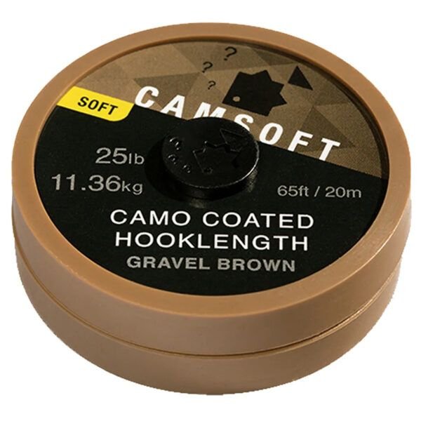 Thinking Anglers Camsoft Hooklength Camo Gravel Brown 25lb - Imagen 6