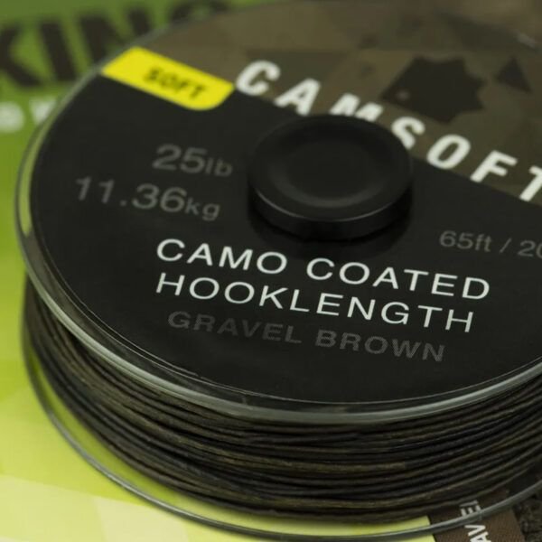 Thinking Anglers Camsoft Hooklength Camo Gravel Brown 25lb - Imagen 7