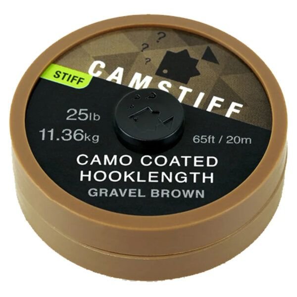 Thinking Anglers Camstiff Hooklength Camo Gravel Brown 25lb - Imagen 4