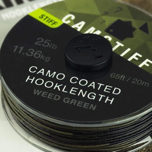 Thinking Anglers Camstiff Hooklength Camo Weed Green 35lb - Imagen 5