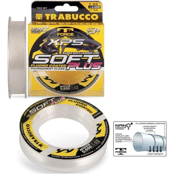 Trabucco XPS Soft Plus Leader Monofilamento 0,50mm/27,50kg 100m - Imagen 2