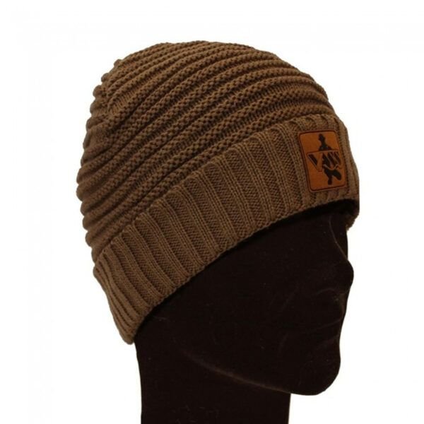 Vass 'Fleece Lined' Ribbed Beanie Brown - Imagen 6