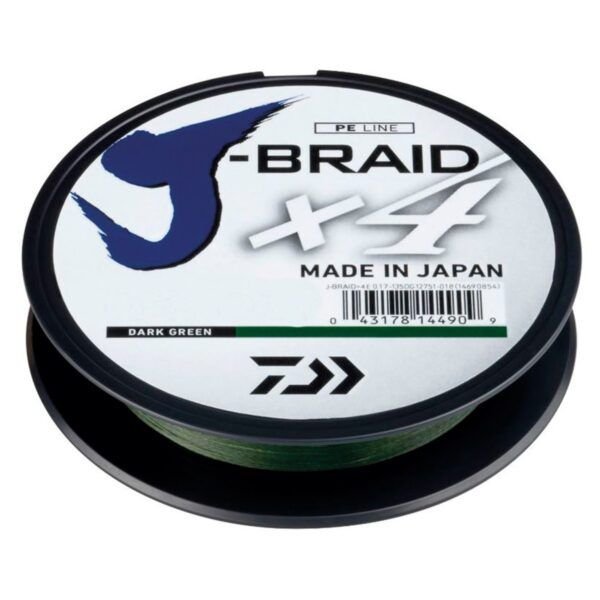 Daiwa J-Braid X4 Dark Green 0,29mm 18,6kg (1350m)