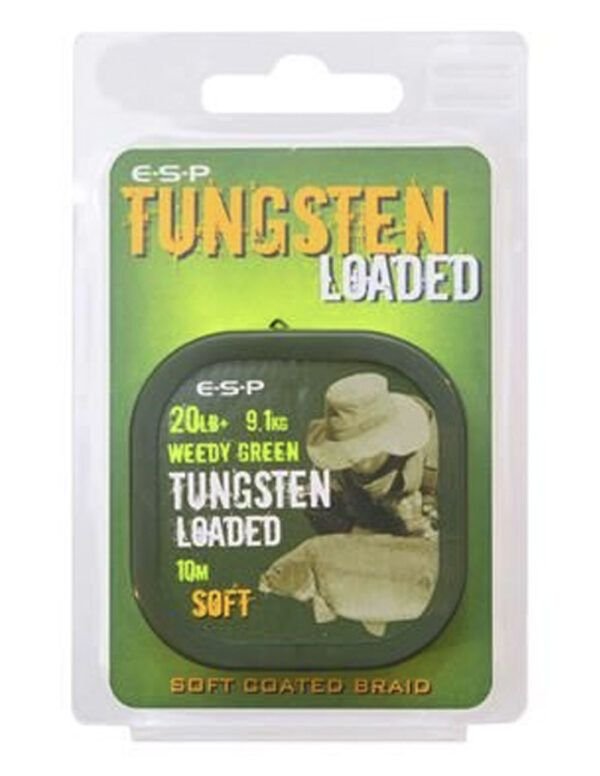 ESP Tungsten Loaded Coated Braid Soft 20lb 9.1kg  Weedy Green - Imagen 6