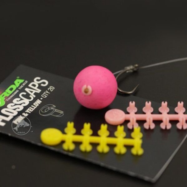 Korda Floss Caps Pink & Yellow