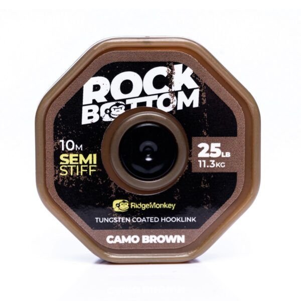 RidgeMonkey RM-Tec Rock Bottom Tungsten Coated Semi-Stiff Camo Brown 25lb - Imagen 3