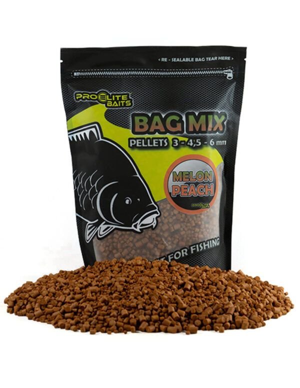 Pro Elite Baits Pellets Mix Melon & Peach 3/4,5/6mm 800gr