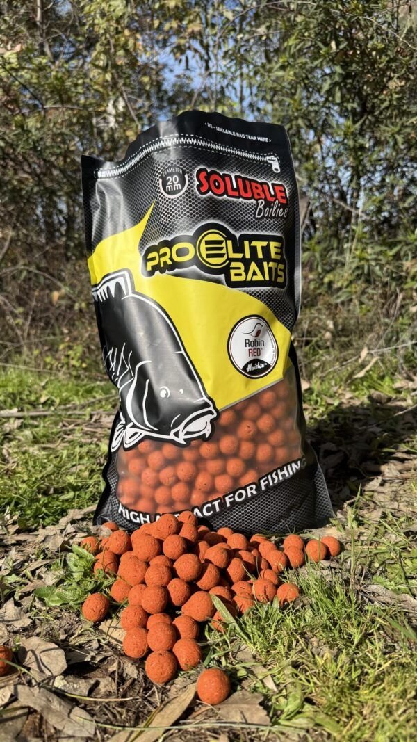 Pro Elite Baits Soluble Boilies 20mm Robin Red 3.5kg - Imagen 3